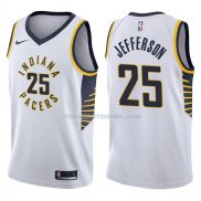 Maillot Indiana Pacers Al Jefferson Association 2017-18 25 Blancoo