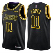 Maillot Los Angeles Lakers Brook Lopez Ciudad 2018 Noir