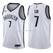 Maillot Brooklyn Nets Jeremy Lin Association 2017-18 7 Blancoo