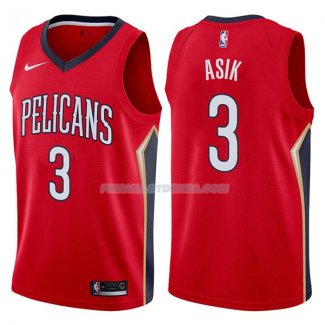 Maillot New Orleans Pelicans Omer Asik Statehombret 2017-18 3 Rojo
