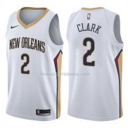 Maillot New Orleans Pelicans Ian Clark Association 2017-18 2 Blancoo