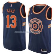 Maillot New York Knicks Joakim Noah Ciudad 2018 Bleu Bleu