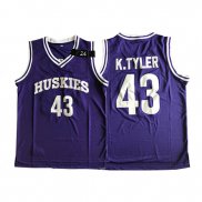Maillot Basket Basket NCAA Huskies K.Tyler 43 Violeta