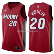 Maillot Miami Heat Justise Winslow Statehombret 2017-18 20 Rojo
