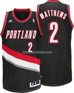Maillot Basket Portland Trail Blazers Matthews 2 Negro