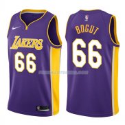 Maillot Los Angeles Lakers Andrew Bogut Statehombret 2017-18 66 Violeta