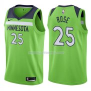 Maillot Minnesota Timberwolves Derrick Rose Statehombret 2017-18 25 Verde