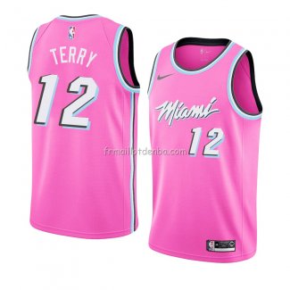 Maillot Miami Heat Heat Emanuel Terry Earned 2018-19 Rosa
