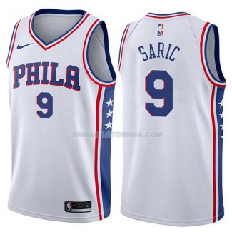 Maillot Philadelphia 76ers Dario Saric Swingman Association 2017-18 9 Blancoo