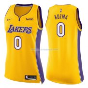 Femmes Maillot Los Angeles Lakers Kyle Kuzma Icon 2017-18 0 Jaune