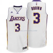 Maillot Basket Los Angeles Lakers Brown 3 Blanco