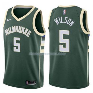 Maillot Milwaukee Bucks D.j. Wilson Swingman Icon 2017-18 5 Verde