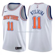 Maillot New York Knicks Frank Ntilikina Statehombret 2017-18 11 Blancoo