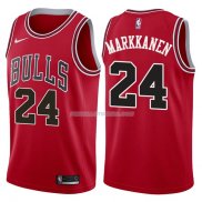 Maillot Basket Authentique Chicago Bulls Markkanen 2017-18 24 Rouge
