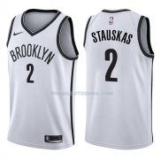 Maillot Brooklyn Nets Nik Stauskas Association 2017-18 2 Blancoo