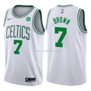 Maillot Basket Authentique Boston Celtics Brown 2017-18 7 Blanc
