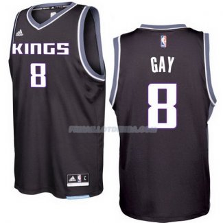 Maillot Basket Sacramento Kings 2017-18 Gay 8 Negro
