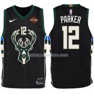 Maillot Basket Milwaukee Bucks Jabari Parker Statement Harley 2017-18 12 Noir