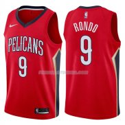 Maillot New Orleans Pelicans Rajon Rondo Statehombret 2017-18 9 Rojo
