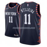 Maillot New York Knicks Frank Ntilikina Ciudad 2018-19 Bleu Bleu