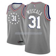 Maillot Philadelphia 76ers Mike Muscala Ciudad 2018-19 Gris