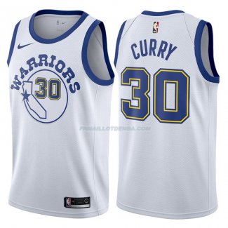 Maillot Basket Authentique Golden State Warriors Curry 2017-18 30 Blanc