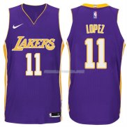 Maillot Basket Authentique Los Angeles Lakers Lopez 2017-18 11 Volet
