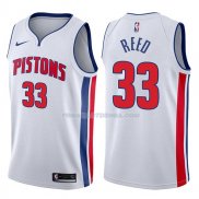 Maillot Detroit Pistons Willie Reed Association 2017-18 33 Blancoo