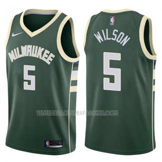 Maillot Milwaukee Bucks D.j. Wilson Statehombret 2017-18 5 Negro