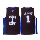 Maillot Basket NCAA Weber State Lillard 1 Noir