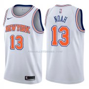 Maillot New York Knicks Joakim Noah Statehombret 2017-18 13 Blancoo