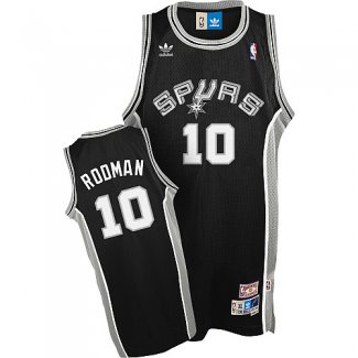 Maillot Basket San Antonio Spurs Rodman 10 Noir