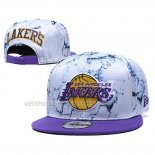 Casquette Los Angeles Lakers 9FIFTY Snapback Blanc Volet