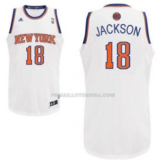 Maillot Basket New York Knicks Jackson 18 Blanco