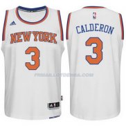 Maillot Basket New York Knicks Calderon 3 Blanco