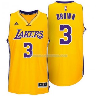 Maillot Basket Los Angeles Lakers Brown 3 Amarillo