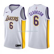 Maillot Los Angeles Lakers Jordan Clarkson Association 2017-18 6 Blancoo
