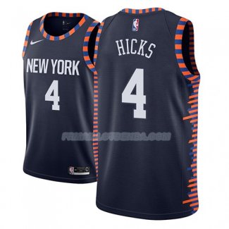 Maillot New York Knicks Isaiah Hicks Ciudad 2018-19 Bleu Bleu