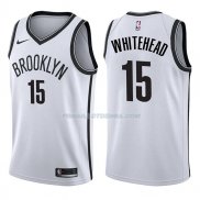Maillot Brooklyn Nets Isaiah Whitehead Association 2017-18 15 Blancoo