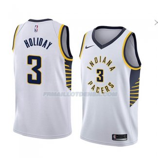 Maillot Indiana Pacers Aaron Holiday Association 2018 Blanc