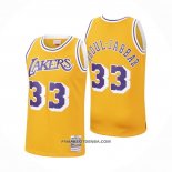 Maillot Los Angeles Lakers Kareem Abdul-jabbar NO 33 Mitchell & Ness 1984-85 Jaune