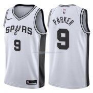 Maillot Basket Authentique San Antonio Spurs Parker 2017-18 9 Blanc