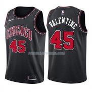 Maillot Chicago Bulls Denzel Valentine Statehombret 2017-18 45 Negro