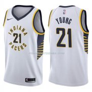 Maillot Indiana Pacers Thaddeus Young Association 2017-18 21 Blancoo