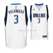 Maillot Basket Dallas Mavericks Villanueva 3 Blanco