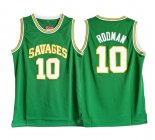 Maillot Basket NCAA Savages Rodman 10 Vert