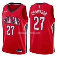 Maillot New Orleans Pelicans Jordan Crawford Statehombret 2017-18 27 Rojo