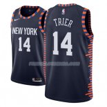 Maillot New York Knicks Allonzo Trier Ciudad 2018-19 Bleu Bleu