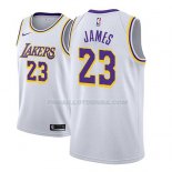 Maillot Los Angeles Lakers Lebron James Association 2018-19 Blanc