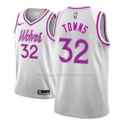 Maillot Minnesota Timberwolves Karl Anthony Towns Earned 2018-19 Gris